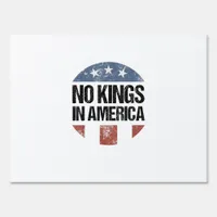 No Kings In America Vintage Patriotic No Kings Cre Sign