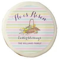 Easter Custom Stripes Modern Floral Garden Easter  Sugar Cookie