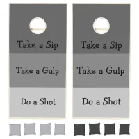 Gray "Drinking Game" Humor Corn Hole Game Funny