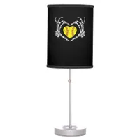 Softball Heart Skeleton Hand Halloween Costume Fun Table Lamp