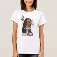 Gaia Woman Mixed Media Collage T-Shirt