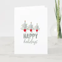 Happy Holidays Christmas Trees Holiday Card