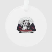 Horror Valentines Day Skeleton Couple Till Death D Ornament