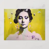 Spring Goddess Yellows and Pinks Postcard