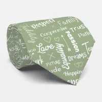 Sage Green Marriage Advice Tips Secrets Pattern Neck Tie