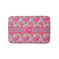 Paisley Chevron Monogram Pink PCM Bath Mat