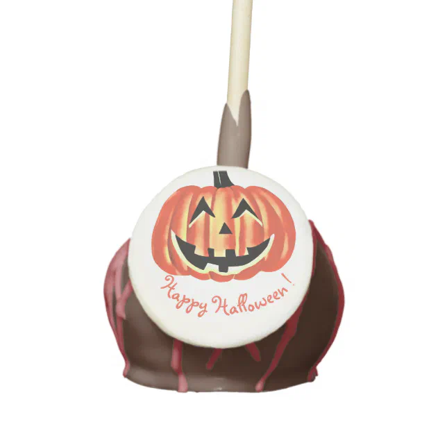 Citrouille d’Halloween souriante  Cake Pops