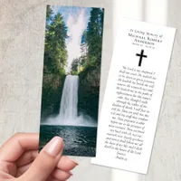 In Loving Memory Photo Waterfall Funeral Bookmarks