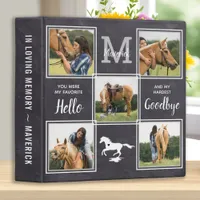 Personalized Pet Memorial Horse Photo Album 3 Ring Binder
