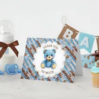 Thank You | Boy's Baby Shower Crochet Bear