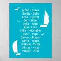 International Phonetic Alphabet Boats Shipping Poster