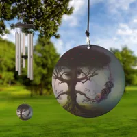 I Spy With My Big Eye - Surreal Tree AI Art Wind Chime