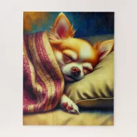 Cute Napping Chihuahua   Jigsaw Puzzle