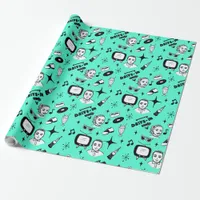 Nostalgic Retro 1950's Style    Wrapping Paper