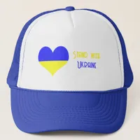 Stand with Ukraine anti-war protest Ukrainian flag Trucker Hat