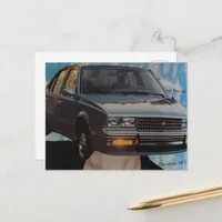 Retro Car Headed Woman Collage Postcard