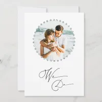 *~* Couple PHOTO RSVP + QR  AR6 DIAMOND Wedding In Invitation