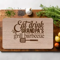 Eat Drink Grandpa's Grill Barbecue Cutting Board