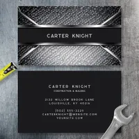 Carbon Fiber Modern Industrial Professional Business Card