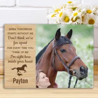 Equine Remembrance Horse Memorial Plaque