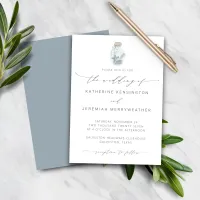 BUDGET Beach Seashell Modern Script Wedding