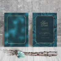 Formal Paisley Wedding Dark Teal ID767 Save The Date