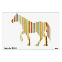 Colorful Striped Horse Wall Decal