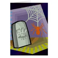 Spider with Web & RIP Marker