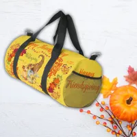 Thanksgiving Friendsgiving Autumn on yellow | Duffle Bag