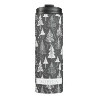 Black White Christmas Pattern#6 ID1009 Thermal Tumbler