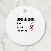 Eat Drink Be Scary Minimal Clean Favor Tags