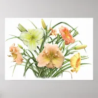 Yellow Daylilies Original Art Print