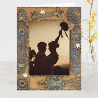 Wedding Day Congratulations Antique Skeleton Key Card