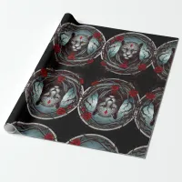 A striking illustration of a panther wrapping paper