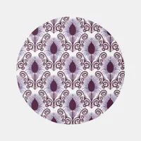 Boho Purple Jewel Tone Peacock Feather  Rug