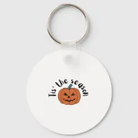 Tis The Season Funny Sloth Design Keychain