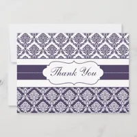 purple damask ThankYou Cards