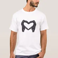 Skeleton Hands Forming A Heart  T-Shirt