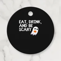 Eat Drink And Be Scary Halloween Spirit Modern Favor Tags