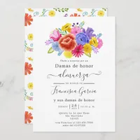 Floral Spanish Fiesta Bridesmaids Luncheon Invitation