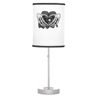 Sunand One Skeleton Heart Hands Unique Expression Table Lamp