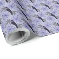 Abstract Floral Botanical Bird Wrapping Paper