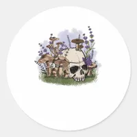Cottagecore Aesthetic Mushroom Man Goblincore Fant Classic Round Sticker