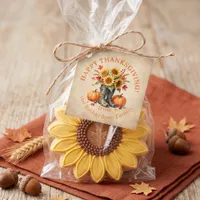 Rustic Watercolor Sunflower Boots Thanksgiving Favor Tags