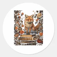 Cottagecore Aesthetic With Book Cute Goblincore Mi Classic Round Sticker