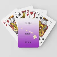 Playing Cards - Hawaii Map with City