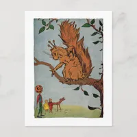 Giant Squirrel, Vintage Little Wizard of Oz Postcard