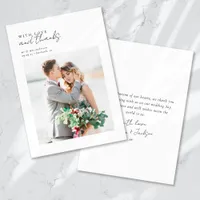 With Love and Thanks Photo Wedding Thank You Card