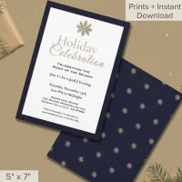 Classic Snowflake Holiday Party Invitation