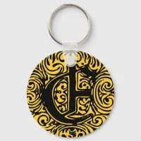 Fancy Font Monarchia E, Letter E, Alphabet E Keychain